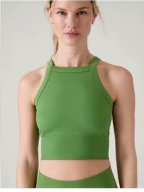 Athleta green Ribbed long bra